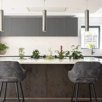 white kitchen worktop