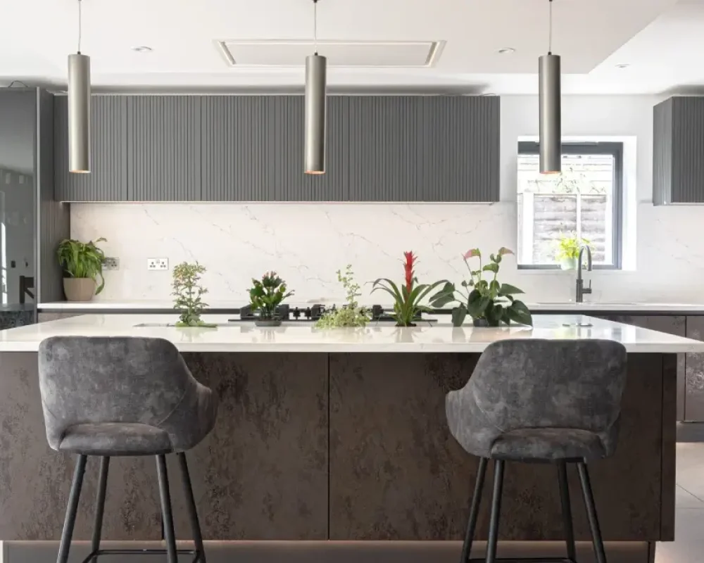 white kitchen worktop